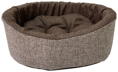 Лежак Homepet Жаккард Wool коричневый для животных 49 см х43 см х17 см