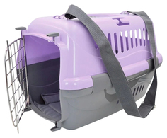 Переноска Zooexpress Турне, с металлической дверцей, ковриком и ремнем L 54,5 x 36 x 34 см