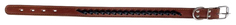 Ошейник Zooexpress двухслойный переплетеный коричневый для собак 36 мм х60 см