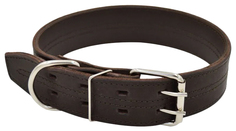 Ошейник Zooexpress Hight Line без украшений коричневый для собак 30 ммхдо 55 см