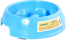 Миска Homepet для медленного поедания корма голубая для животных 700 мл