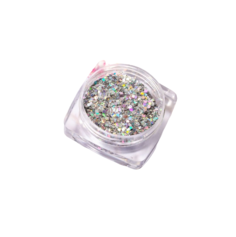 Дизайн для ногтей Blesk, Блеск кристаллов, серебряный