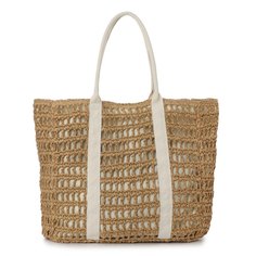 Сумка тоут женская Pulicati 9340 бежевая-белая
