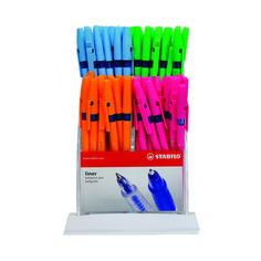 Набор ручек шариков. Stabilo Liner 808FL/8041 0.38мм син 80шт 1стерж. флуорис.корп.