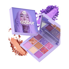 Тени для век сухие 7 Days B Colour палетка тон 01 Violet macarons 9 г