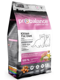 Сухой корм для кошек ProBalance , цыпленок, 1шт, 1.8кг