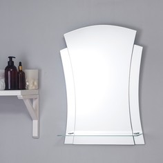 Зеркало «Лотос», настенное, с полочкой, 48×55 см No Brand
