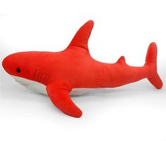 Мягкая игрушка-подушка Мальвина Акула коралловая 50 см