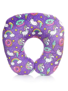 Мягкая игрушка-подушка Мальвина Дорожные единороги фиолетовая