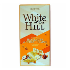 Шоколад Спартак White Hill белый с фундуком и злаками 90 г