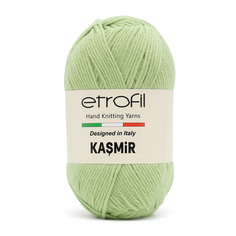 Пряжа ETROFIL Kasmi̇r, 100 г, 225 м (микрокашемир па) (70406 зелёный), 5 мотков