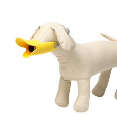 Намордник Пижон силиконовый фиксирующий средний, жёлтый