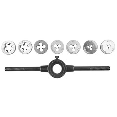 Набор плашек STAYER "MASTER", плашкодержатель 1шт, плашки 7шт, 8 предметов