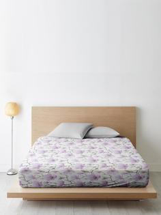 Простыня Ночь Нежна "Магнолия" осн. 7757-1 Поплин (215х147) 1.5 сп.