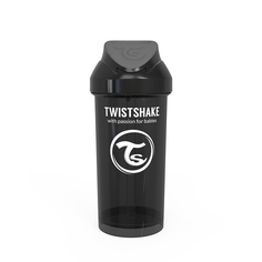 Поильник с трубочкой Twistshake (Straw Cup) 360 мл. Чёрный (Black). Возраст 6+m.