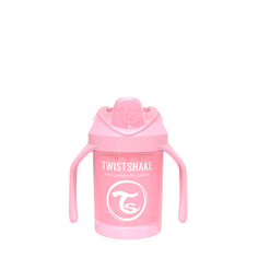 Поильник Twistshake Mini Cup 230 мл. Пастельный розовый (Pastel Pink). Возраст 4+m.