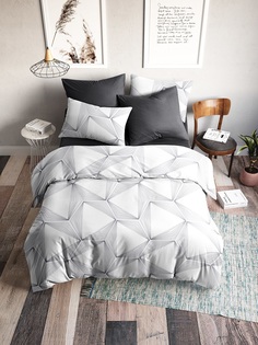 Постельное Белье Ночь Нежна "Параллели" 70421-1+812 Поплин 2 сп. с европрост. (50х70)