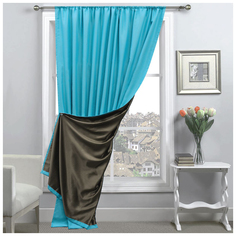 Штора классическая Amore Mio RR Milan-01 2,0*2,7*1 бирюзовый 200x270 см бирюзовая