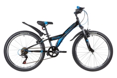 Novatrack Велосипед Подростковые Racer 24 Susp, год 2020 , ростовка 12, цвет Черный