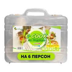 Набор посуды Mircamping в кейсе на 6 персон, туристическая для пикника