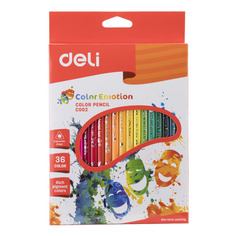 Упаковка карандашей цветных Deli Color Emotion EC00230 трехгранный липа 36 цв. 36шт