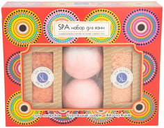 Подарочный набор Spa by Lara: соль для ванн роза, 300 г + соль шипучая для ванн