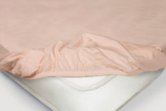 Простыня на резинке Трикотажная розовая 200х200х20 Ecotex