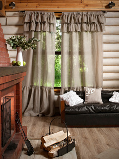 Штора классическая PROTEYA Deco Nber-5 146*250 см серая, натуральная