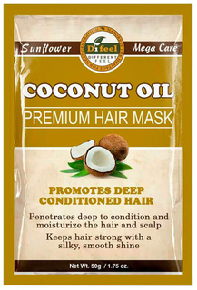 Премиальная маска для волос Difeel Coconut Oil Premium с кокосом в саше, 50 г No Brand