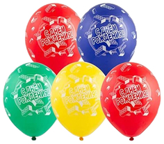 Воздушные шары Веселая Затея С Днем рождения Конструктор 5 шт