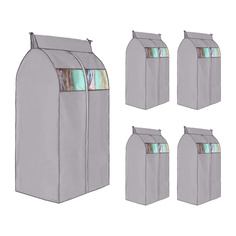 Чехол для одежды на перекладину Paxwell Ордер Про 100х50, серый, 5шт. в уп.