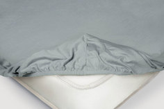Простыня на резинке Ecotex 160x200 см серый