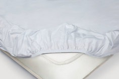 Простыня на резинке Трикотажная белая 200х200х20 Ecotex