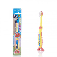 Зубная щетка Brush-Baby FlossBrush 3-6 желтый BRB211