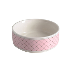 Миска Пижон Сеточка, керамическая, розовая, 10,5 х 4 см