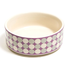 Миска Пижон Горошек, керамика, сиреневая, 10,5 х 4 см, 330 мл