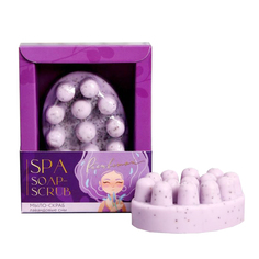 Мыло-скраб с массажным эффектом Расцветай, 80 г, лаванда 5269963 Beauty Fox