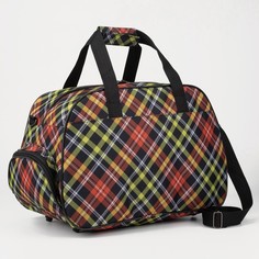 Дорожная сумка женская AMEN 7793860 чёрная/красная , 44х25х30 см Amen.