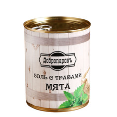 Соль для бани с травами "Мята" в банке Добропаровъ