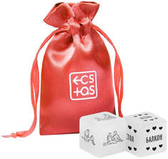 Кубики для двоих Территория соблазна (позы, место), 2 неоновых кубика, 18+ Ecstas