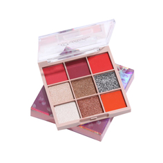 Палетка теней для век с шиммером 9 цветов 7333016 No Brand