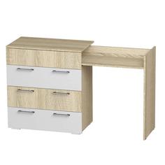 Стол-комод Белладжио 802х460х887 сонома/белый глянец No Brand