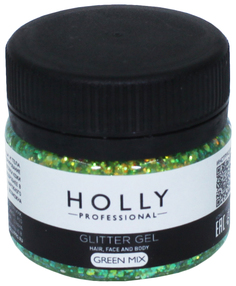 Декоративный гель для волос, лица и тела Holly Professional, Green Mix, 20 мл 7138957