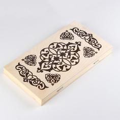 Настольная игра 2 в 1 Узор: шашки Нарды Take It Easy доска 40х40 см 3627310