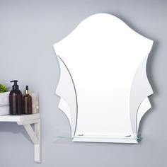 Зеркало «Лувр», настенное, с полочкой, 53×65 см No Brand
