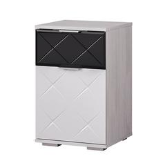 Тумба прикроватная Кимберли 402х378х631 ясень белый/белый глянец No Brand