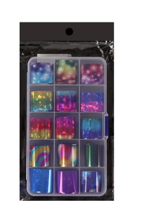 Набор переводной фольги для дизайна ногтей Космос, 2,5 × 100 см, 15 шт 5049693 No Brand