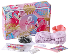 Набор: расческа, повязка на голову, мерные ложки, чаша и лопатка, спрессованные маски No Brand