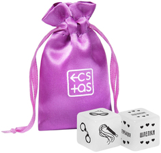 Кубики для двоих 50 оттенков страсти (действия, аксессуар), 2 неоновых кубика, 18+ Ecstas