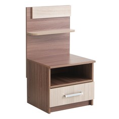 Тумба прикроватная Аура 450х400х850, ясень шимо тёмный/светлый No Brand